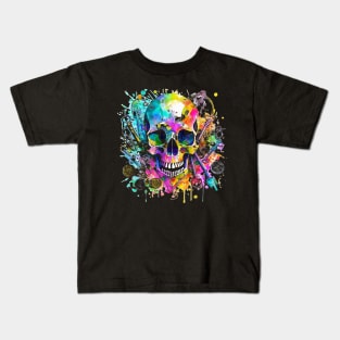 Watercolor Skull for Detectorist Kids T-Shirt